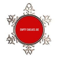 Empty Shelves Joe, Pro Republican, Anti Biden Simple Text Metallic Star Ornament