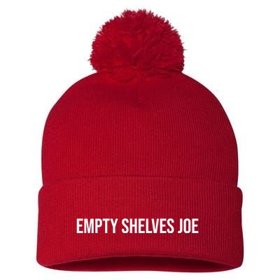 Empty Shelves Joe, Pro Republican, Anti Biden Simple Text Pom Pom 12in Knit Beanie