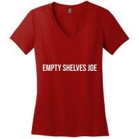 Empty Shelves Joe, Pro Republican, Anti Biden Simple Text Women's V-Neck T-Shirt