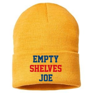 Empty Shelves Joe Republican Anti Biden Design Sustainable Knit Beanie