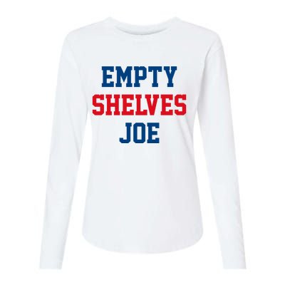 Empty Shelves Joe Republican Anti Biden Design Womens Cotton Relaxed Long Sleeve T-Shirt