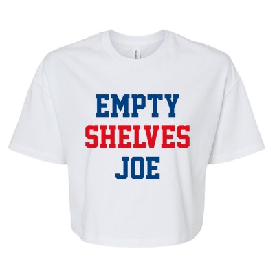 Empty Shelves Joe Republican Anti Biden Design Bella+Canvas Jersey Crop Tee