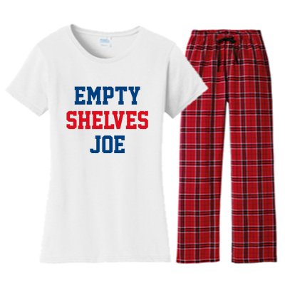 Empty Shelves Joe Republican Anti Biden Design Women's Flannel Pajama Set