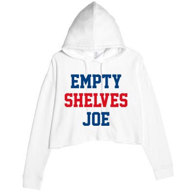 Empty Shelves Joe Republican Anti Biden Design Crop Fleece Hoodie