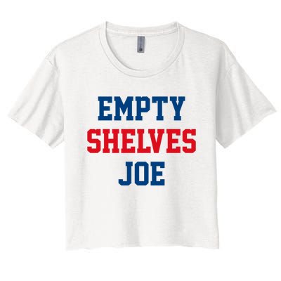 Empty Shelves Joe Republican Anti Biden Design Women's Crop Top Tee