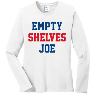 Empty Shelves Joe Republican Anti Biden Design Ladies Long Sleeve Shirt