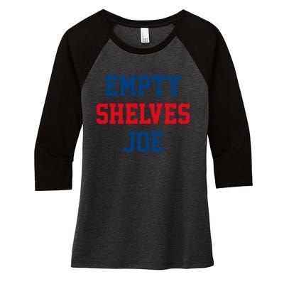 Empty Shelves Joe Republican Anti Biden Design Women's Tri-Blend 3/4-Sleeve Raglan Shirt