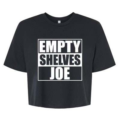 Empty Shelves Joe Parody Spoof Logo Bella+Canvas Jersey Crop Tee