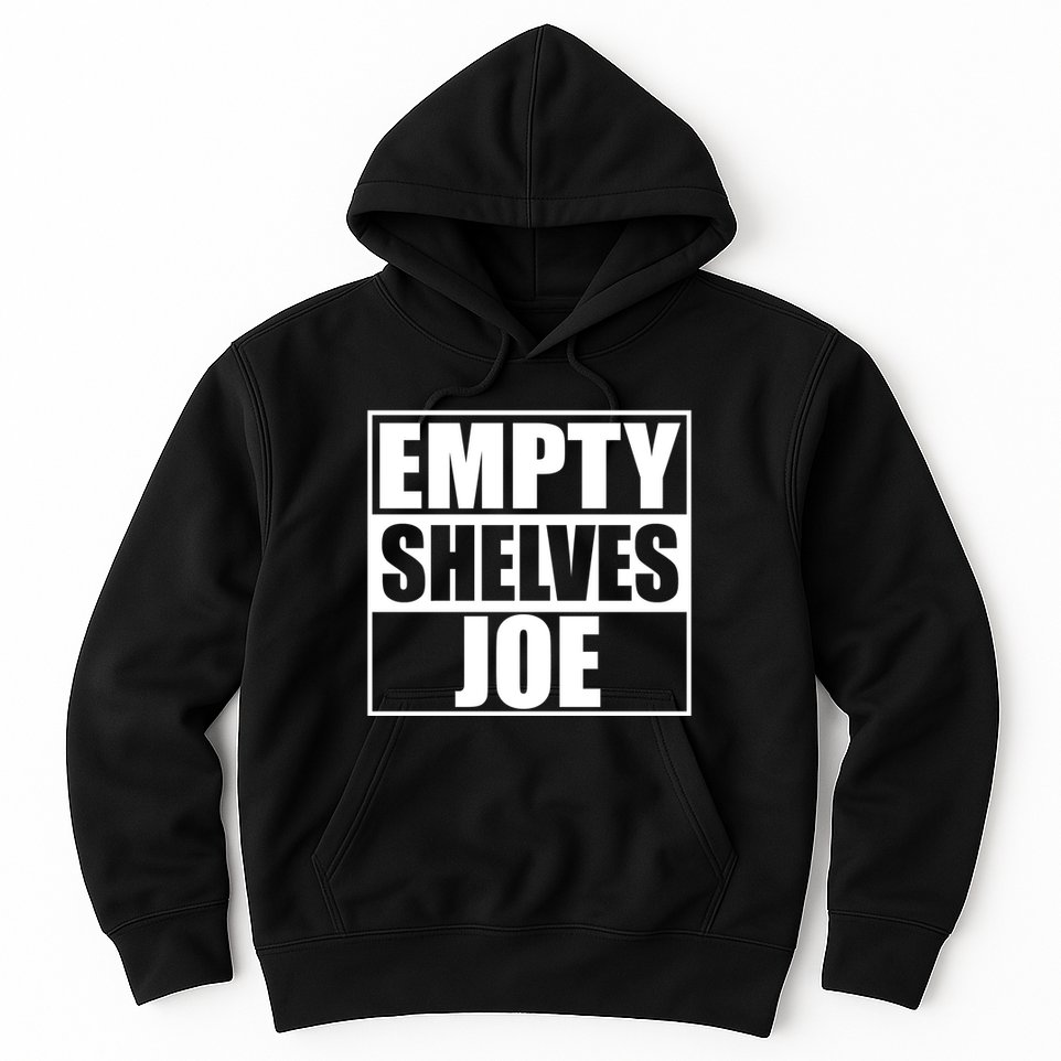 Empty Shelves Joe Parody Spoof Logo Hoodie
