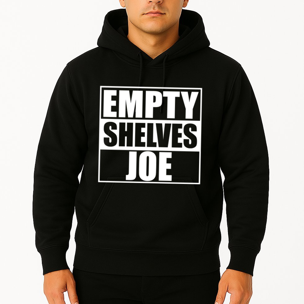 Empty Shelves Joe Parody Spoof Logo Hoodie
