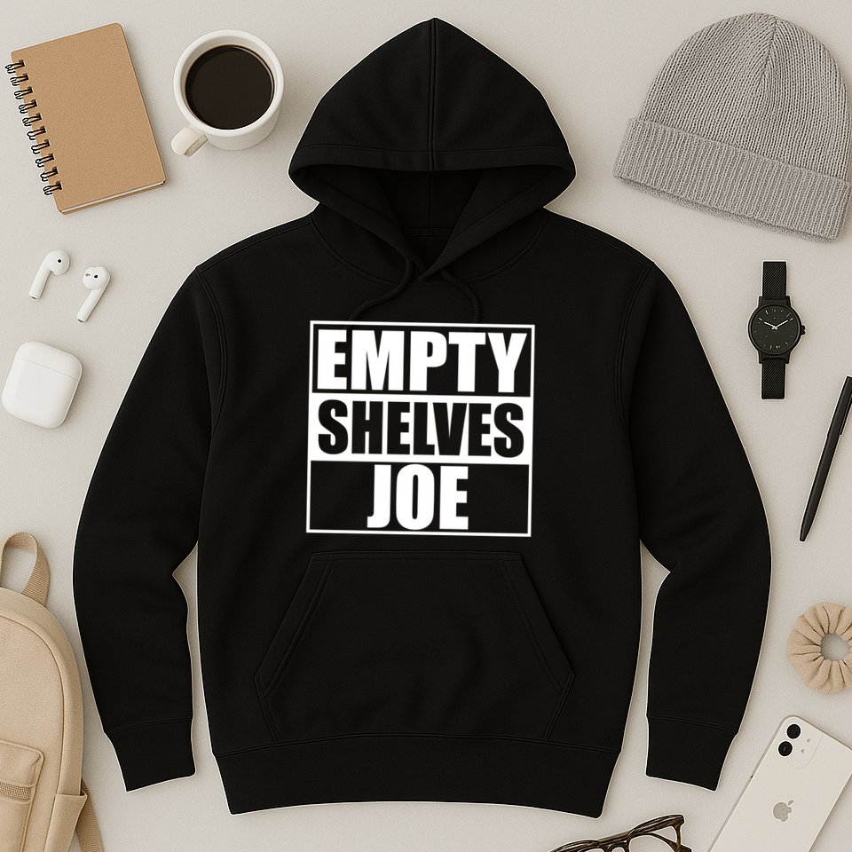 Empty Shelves Joe Parody Spoof Logo Hoodie