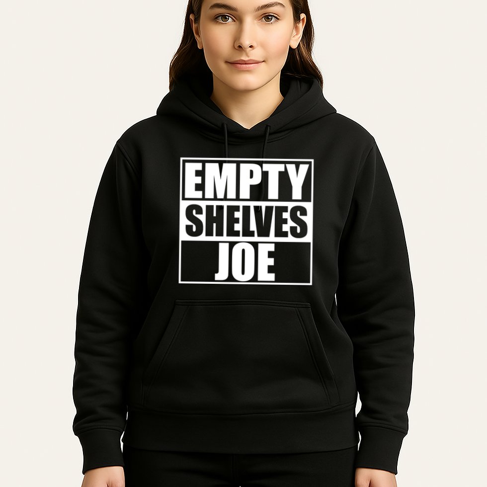 Empty Shelves Joe Parody Spoof Logo Hoodie
