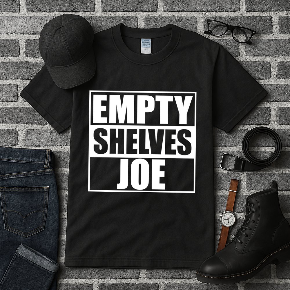 Empty Shelves Joe Parody Spoof Logo Tall T-Shirt