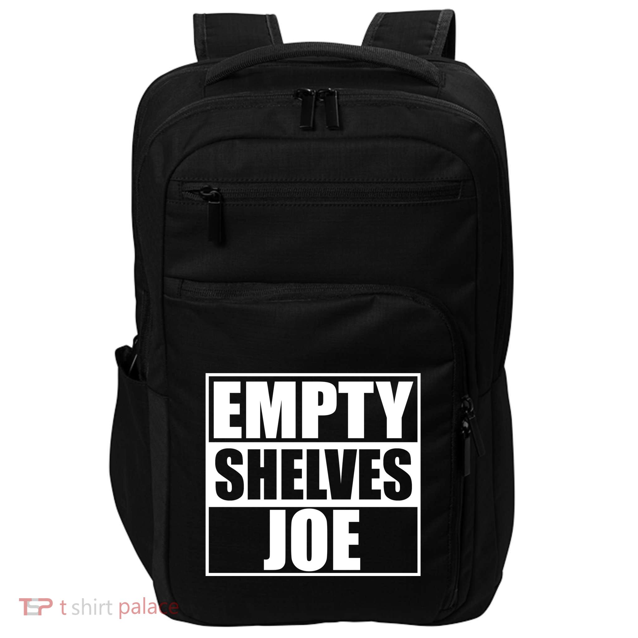 Empty Shelves Joe Parody Spoof Logo Impact Tech Backpack
