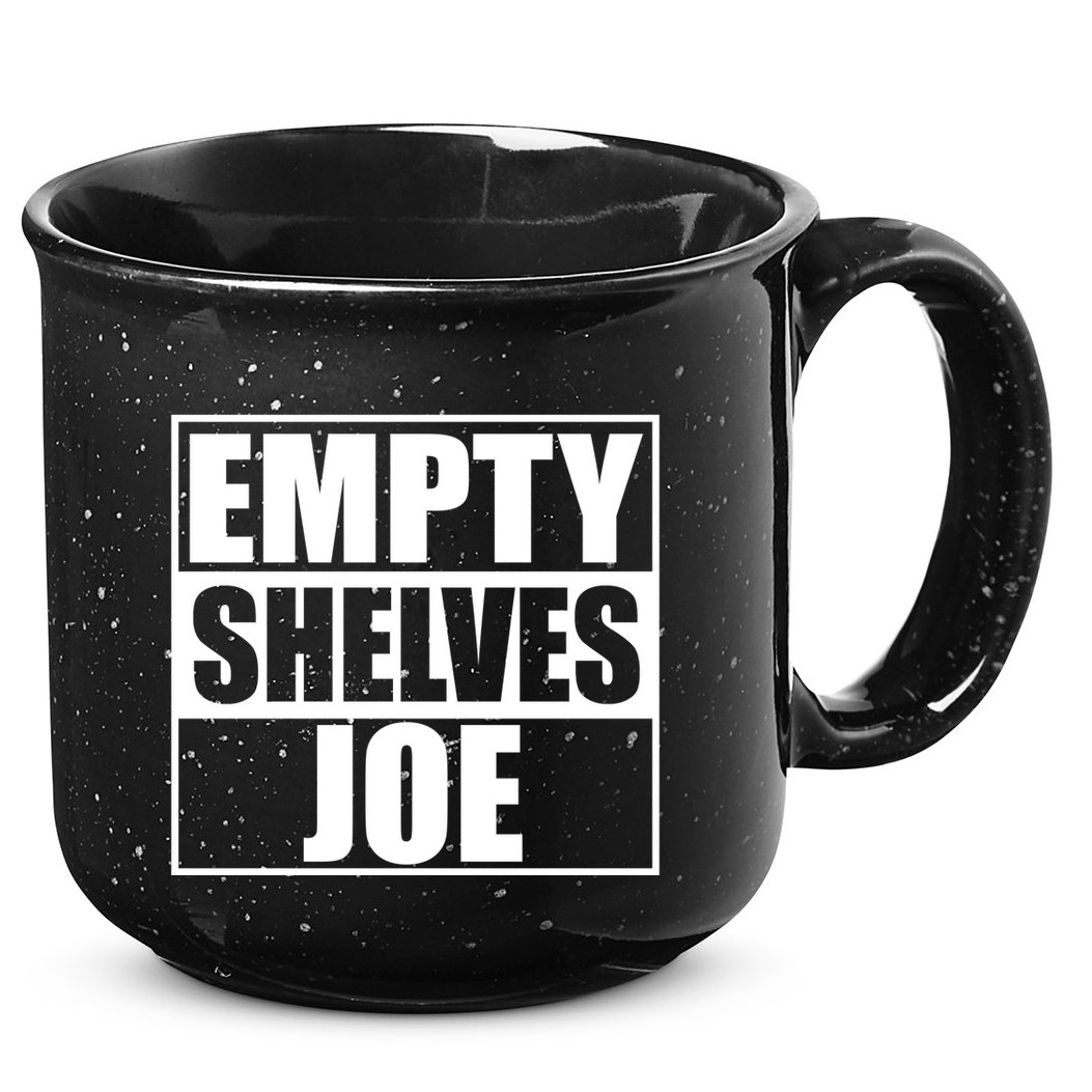 Empty Shelves Joe Parody Spoof Logo 15oz Campfire Ceramic Mug