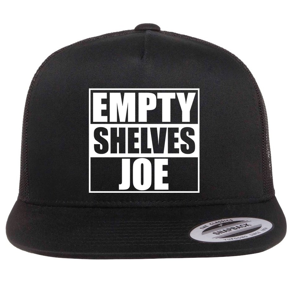 Empty Shelves Joe Parody Spoof Logo Flat Bill Trucker Hat