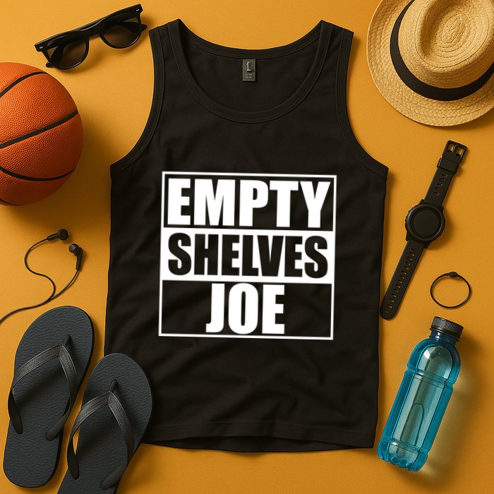 Empty Shelves Joe Parody Spoof Logo Tank Top