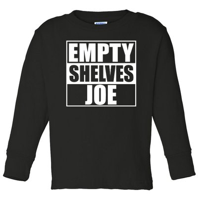 Empty Shelves Joe Parody Spoof Logo Toddler Long Sleeve Shirt