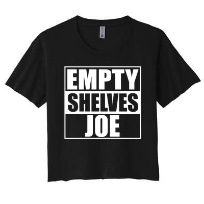 Empty Shelves Joe Parody Spoof Logo Women's Crop Top Tee