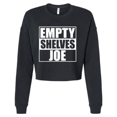 Empty Shelves Joe Parody Spoof Logo Cropped Pullover Crew
