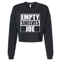Empty Shelves Joe Parody Spoof Logo Cropped Pullover Crew