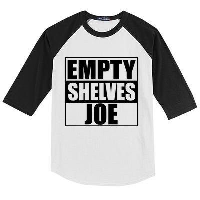 Empty Shelves Joe Parody Spoof Logo Kids Colorblock Raglan Jersey