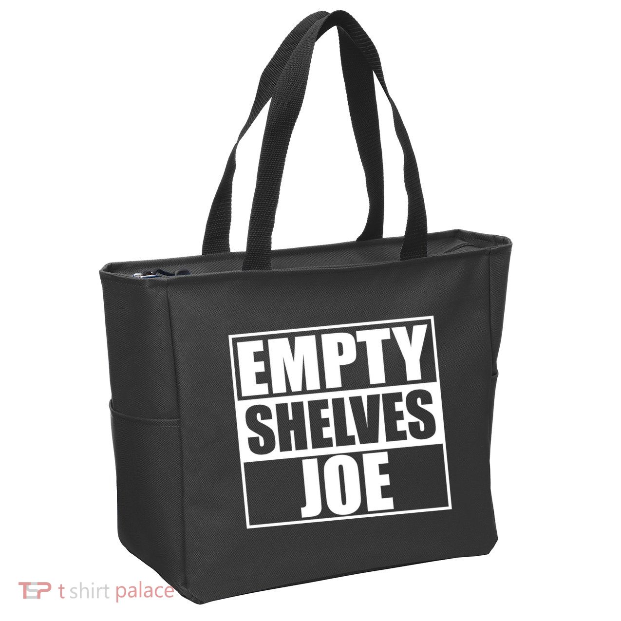 Empty Shelves Joe Parody Spoof Logo Zip Tote Bag