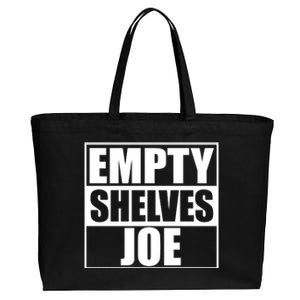 Empty Shelves Joe Parody Spoof Logo Cotton Canvas Jumbo Tote