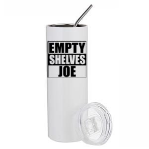 Empty Shelves Joe Parody Spoof Logo Stainless Steel Tumbler