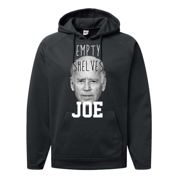 Empty Shelves Joe Funny Politics Anti Biden Performance Fleece Hoodie