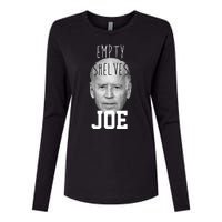 Empty Shelves Joe Funny Politics Anti Biden Womens Cotton Relaxed Long Sleeve T-Shirt