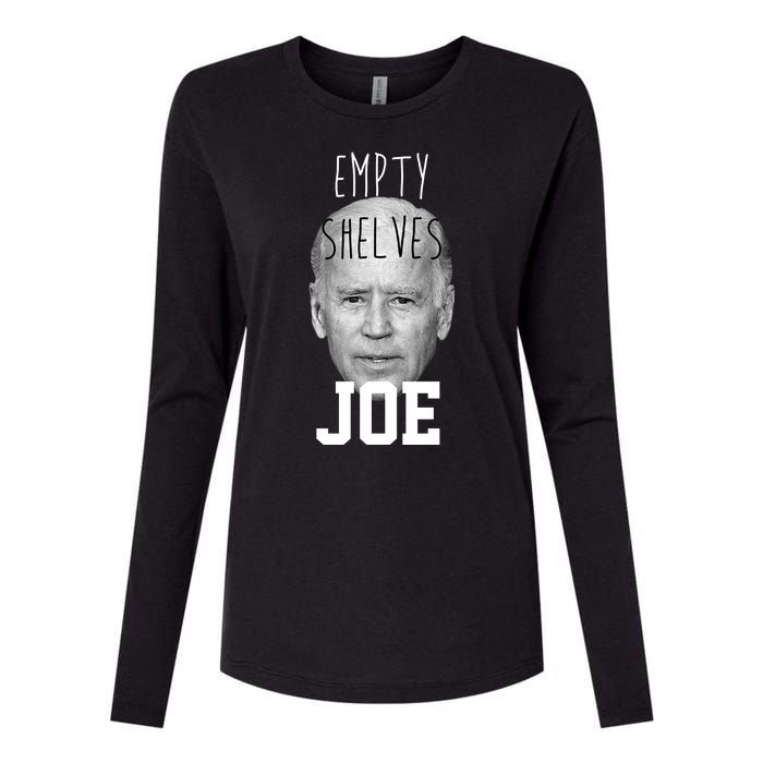 Empty Shelves Joe Funny Politics Anti Biden Womens Cotton Relaxed Long Sleeve T-Shirt