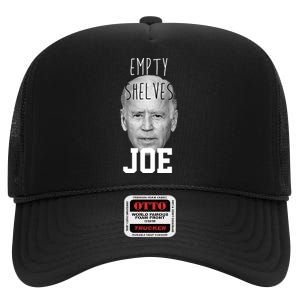 Empty Shelves Joe Funny Politics Anti Biden High Crown Mesh Back Trucker Hat