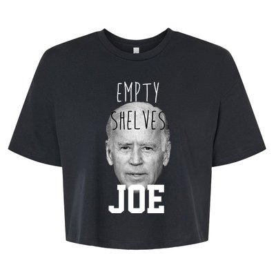 Empty Shelves Joe Funny Politics Anti Biden Bella+Canvas Jersey Crop Tee