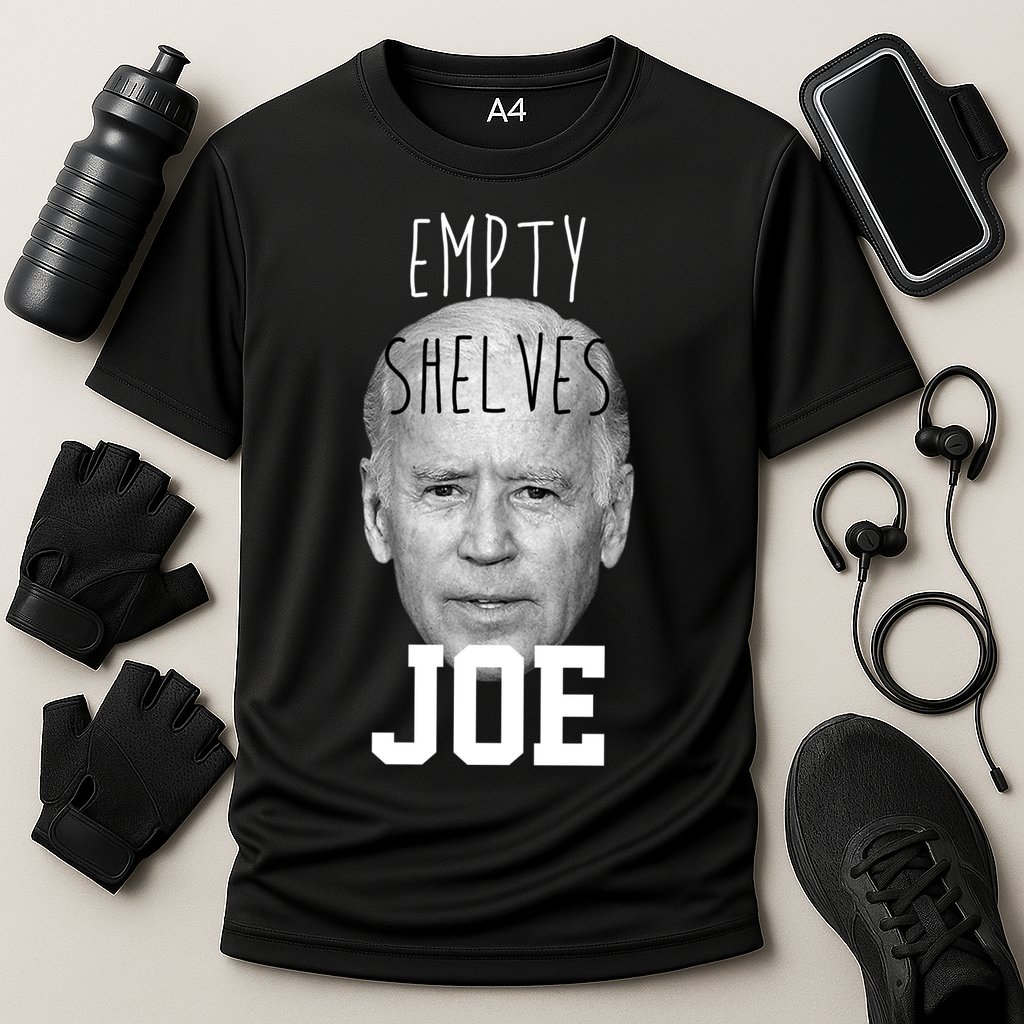 Empty Shelves Joe Funny Politics Anti Biden Cooling Performance Crew T-Shirt