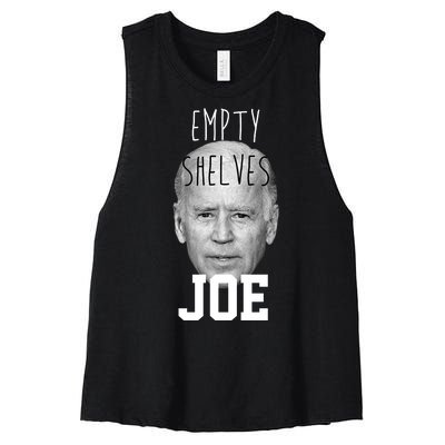 Empty Shelves Joe Funny Politics Anti Biden Women's Racerback Cropped Tank