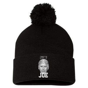 Empty Shelves Joe Funny Politics Anti Biden Pom Pom 12in Knit Beanie