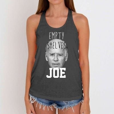 Empty Shelves Joe Funny Politics Anti Biden Women's Knotted Racerback Tank