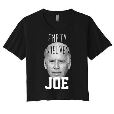 Empty Shelves Joe Funny Politics Anti Biden Women's Crop Top Tee