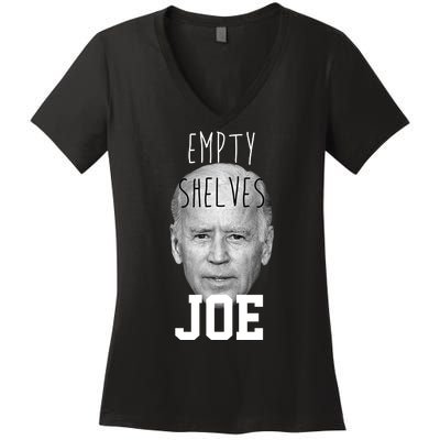 Empty Shelves Joe Funny Politics Anti Biden Women's V-Neck T-Shirt