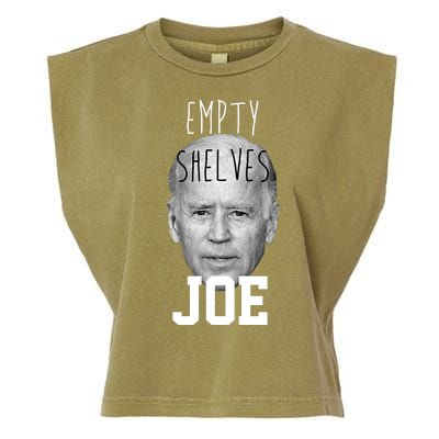 Empty Shelves Joe Funny Politics Anti Biden Garment-Dyed Women's Muscle Tee