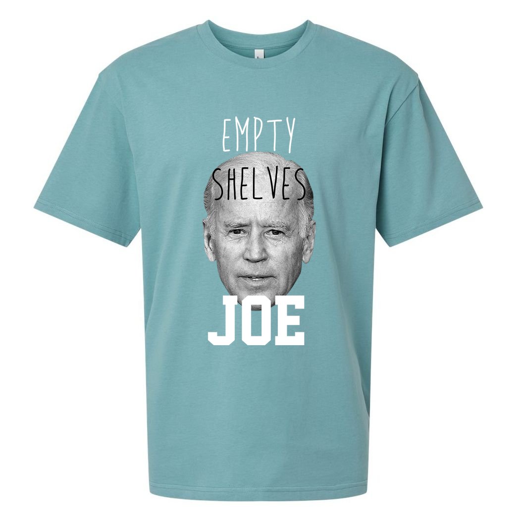 Empty Shelves Joe Funny Politics Anti Biden Sueded Cloud Jersey T-Shirt