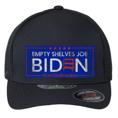 Empty Shelves Joe Vintage Let's Go Brandon Funny Flexfit Unipanel Trucker Cap