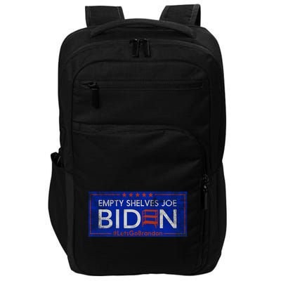 Empty Shelves Joe Vintage Let's Go Brandon Funny Impact Tech Backpack