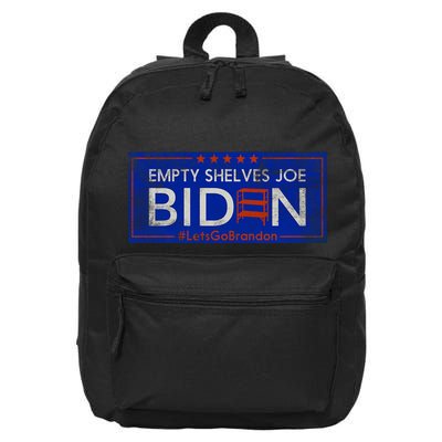 Empty Shelves Joe Vintage Let's Go Brandon Funny 16 in Basic Backpack