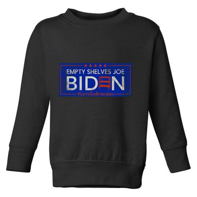 Empty Shelves Joe Vintage Let's Go Brandon Funny Toddler Sweatshirt
