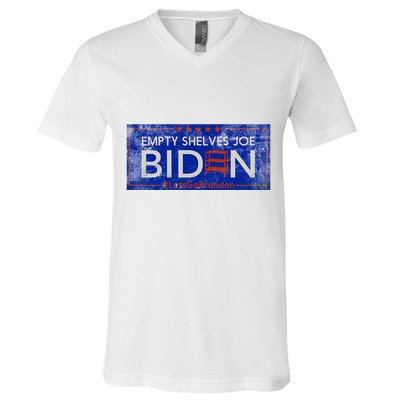 Empty Shelves Joe Vintage Let's Go Brandon Funny V-Neck T-Shirt