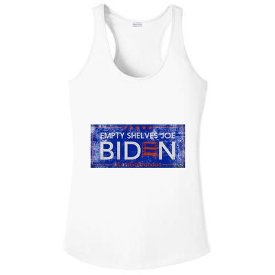 Empty Shelves Joe Vintage Let's Go Brandon Funny Ladies PosiCharge Competitor Racerback Tank