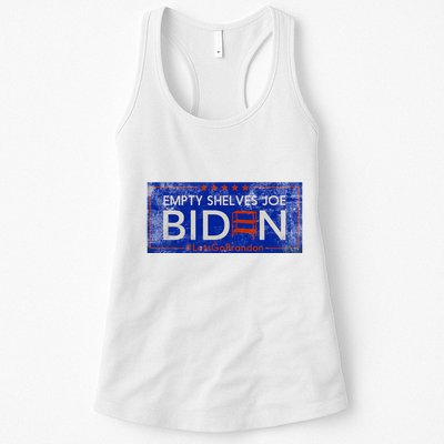Empty Shelves Joe Vintage Let's Go Brandon Funny Womens Tank Top