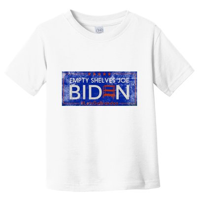 Empty Shelves Joe Vintage Let's Go Brandon Funny Toddler T-Shirt